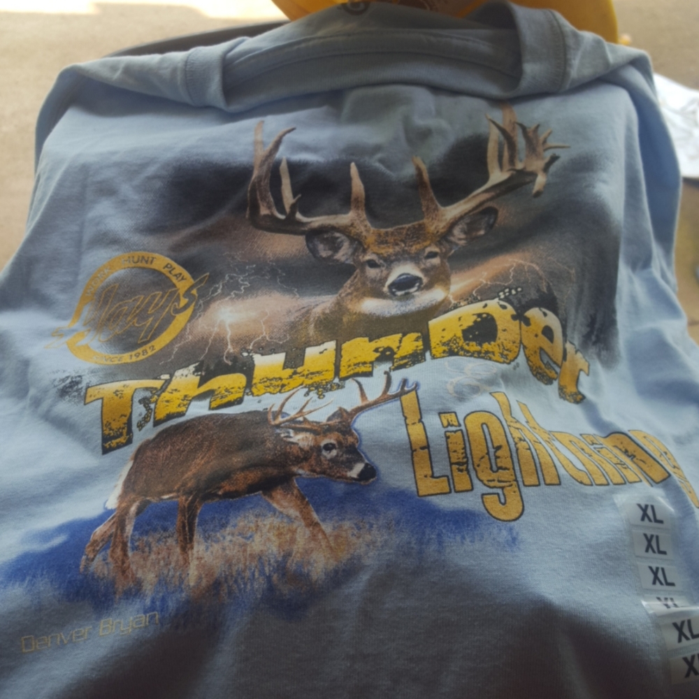 HAYS THUNDER LIGHTING (XL) BLUE T-SHIRT NEW